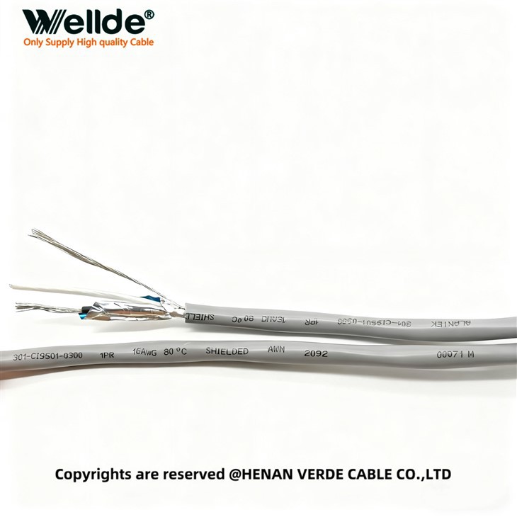 1 par 16AWG afskærmet PVC-kontrolkabel