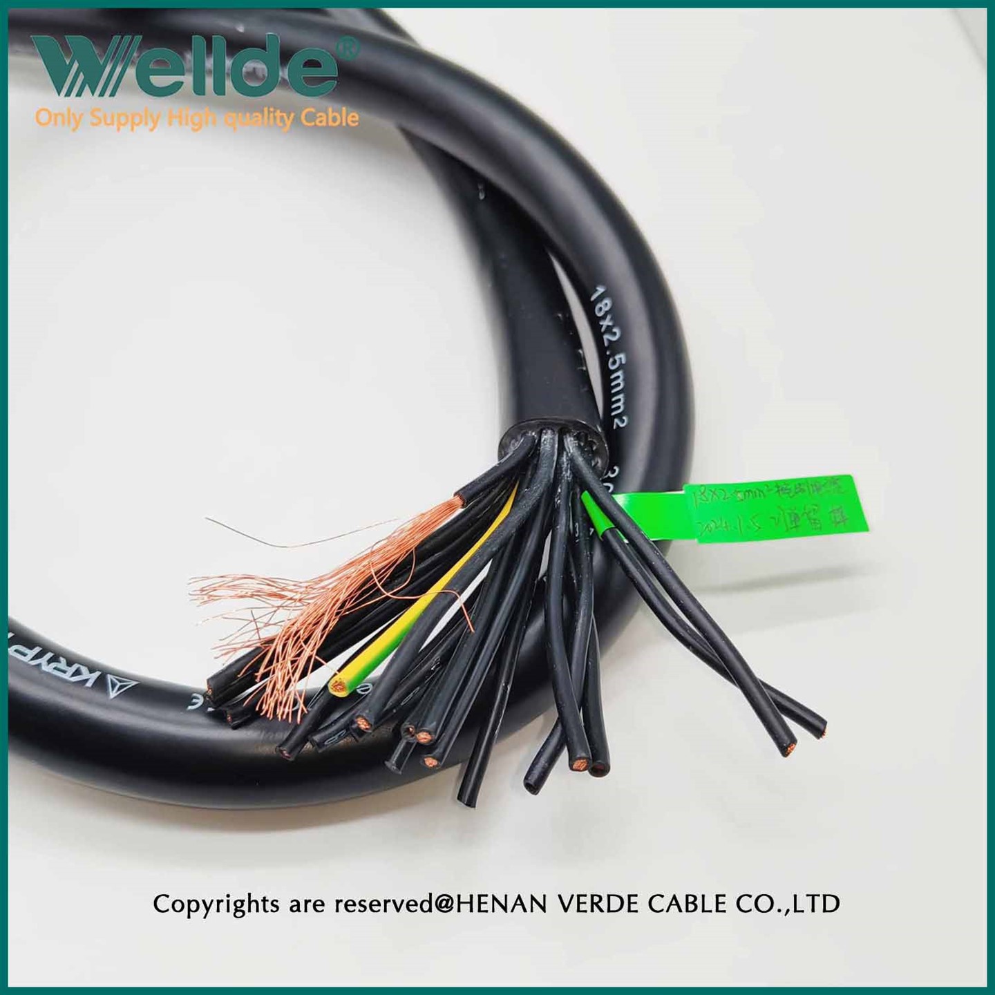 18 kerne kobber 2,5 Mm2 styrekabel